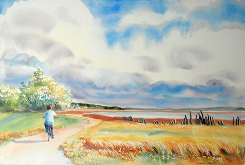 Cycling by the Petitcodiac 2010_6x9_72ppi